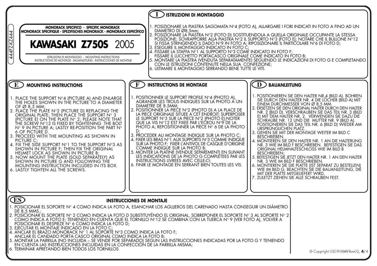 Givi 444FZ Monorack Sidearms For Kawasaki Z750S - Image 5