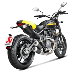 Akrapovic S-D8SO4-CUBTBL/1 Slip-on Line Exhaust, Titanium For Ducati Scrambler Models
