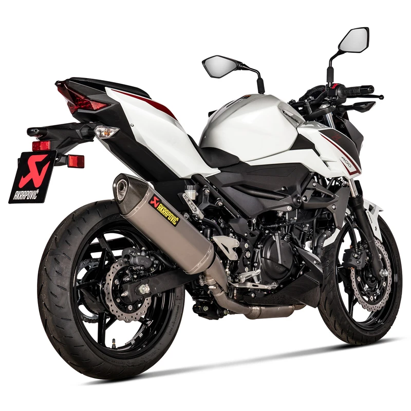Akrapovic S-K4SO7-HRT Slip-on Line Exhaust, Titanium For Kawasaki Z400/Ninja 400 '18-