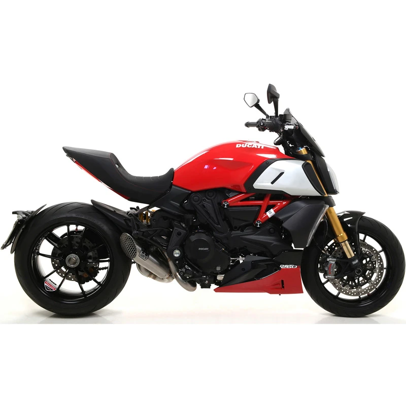 Arrow 71222PRI Pro-Race Slip-on Exhaust, Nichrome For Ducati Diavel 1260S '19-'20 - Image 2