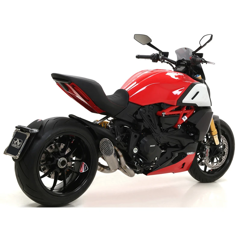 Arrow 71222PRI Pro-Race Slip-on Exhaust, Nichrome For Ducati Diavel 1260S '19-'20