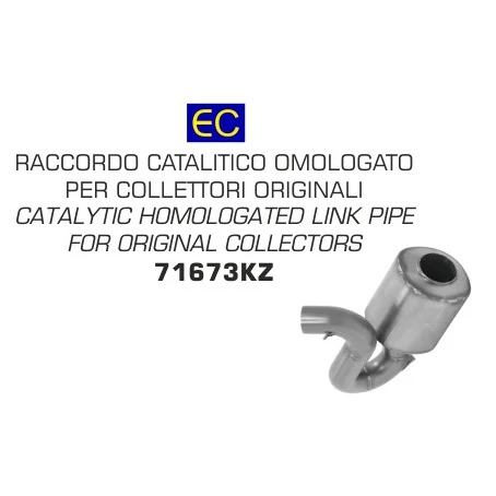 Arrow 71673KZ Catalytic Homologated Mid-Pipe For Ducati Monster 797 (2017-)