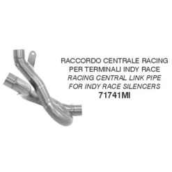 Arrow 71741MI Non Catalyzed Link Pipe, Indy-Race For Ducati Diavel 1260S '19-'20
