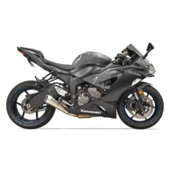 Bassani 5Z627 4" Chrome Megaphone Slip-on Exhaust For Kawasaki ZX-6R '09-'19