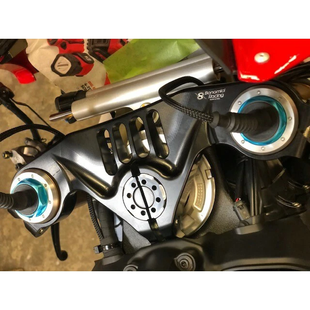Bonamici PSV4-BLACK Top Triple Clamp, Race For Ducati Panigale V4 S/R (2018-) - Image 2