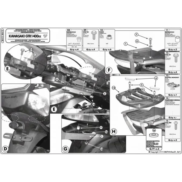 Givi SR410 Specific Rack For Kawasaki Concours 1400 (2004-2015) - Image 3