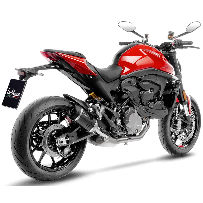 LeoVince 14425E LV Pro Slip-on Exhaust, Carbon For Ducati Monster 937/+ '21-