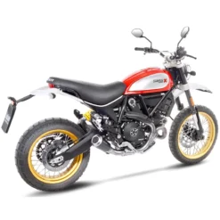 LeoVince 15202B LV-10 Black Slip-on Exhaust For Ducati Scrambler 800 Desert Sled '17-