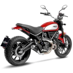 LeoVince 15250B LV-10 Black Slip-on Exhaust For Ducati Scrambler (2021-)