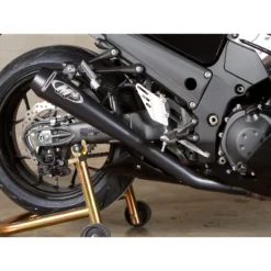 M4 KA9422 Dual Retro-Drag Slip-On Exhaust, Black Kawasaki ZX-14 (2012-)