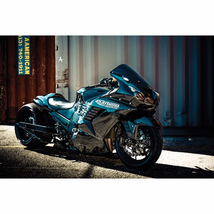 Platinum 1723-RST-ZX14 Gloss Black Air Ride Simple Suspension Kit For Kawasaki ZX-14 - Image 3