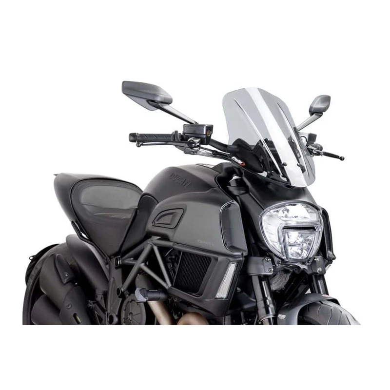 Puig 7570W Naked New Generation Touring Windshield For Ducati Diavel (2014-2018) - Image 2
