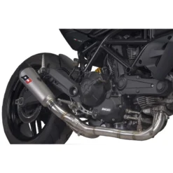 QD ADUC0480001-3 Tri-Cone Exhaust, Titanium For Ducati Monster 797 '17-