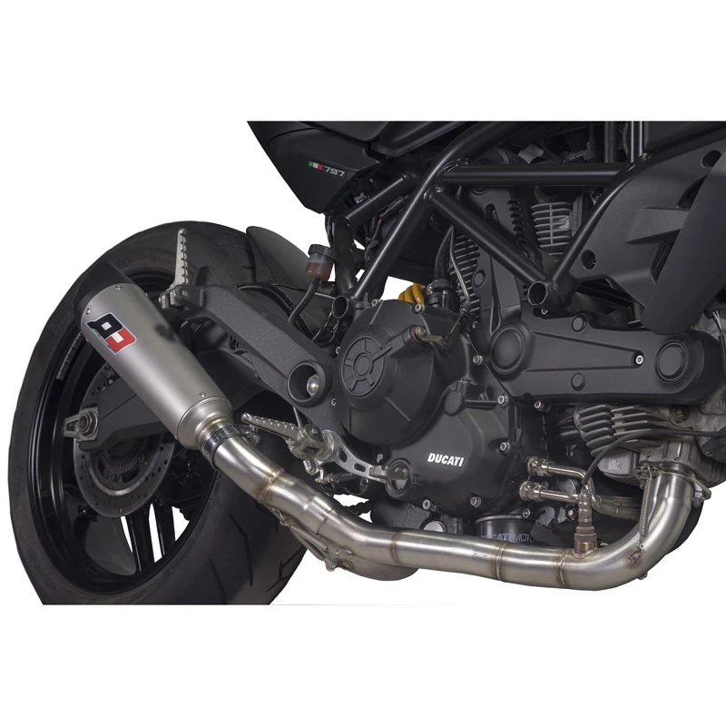 QD ADUC0480001-3 Tri-Cone Exhaust, Titanium For Ducati Monster 797 '17-