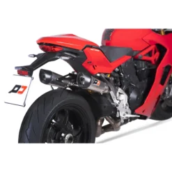 QD ADUC0500001 Twin Gunshot Semi Full System Exhaust For Ducati SuperSport (2018-)