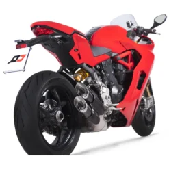 QD ADUC0500002 Twin Monkey Slash-carbon Slip-on Exhaust For Ducati SuperSport (2018-)
