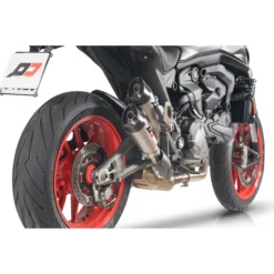 QD ADUC0610012 Gunshot Twin Exhaust, Titanium For Ducati Monster 937 '21-