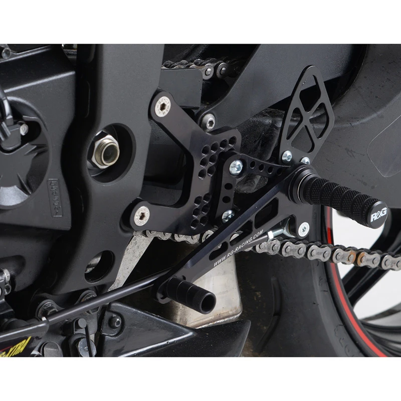 R&G RSET28BK Road / Race Adjustable Rearsets For Kawasaki ZX-10R Ninja (2016-current) - Image 2