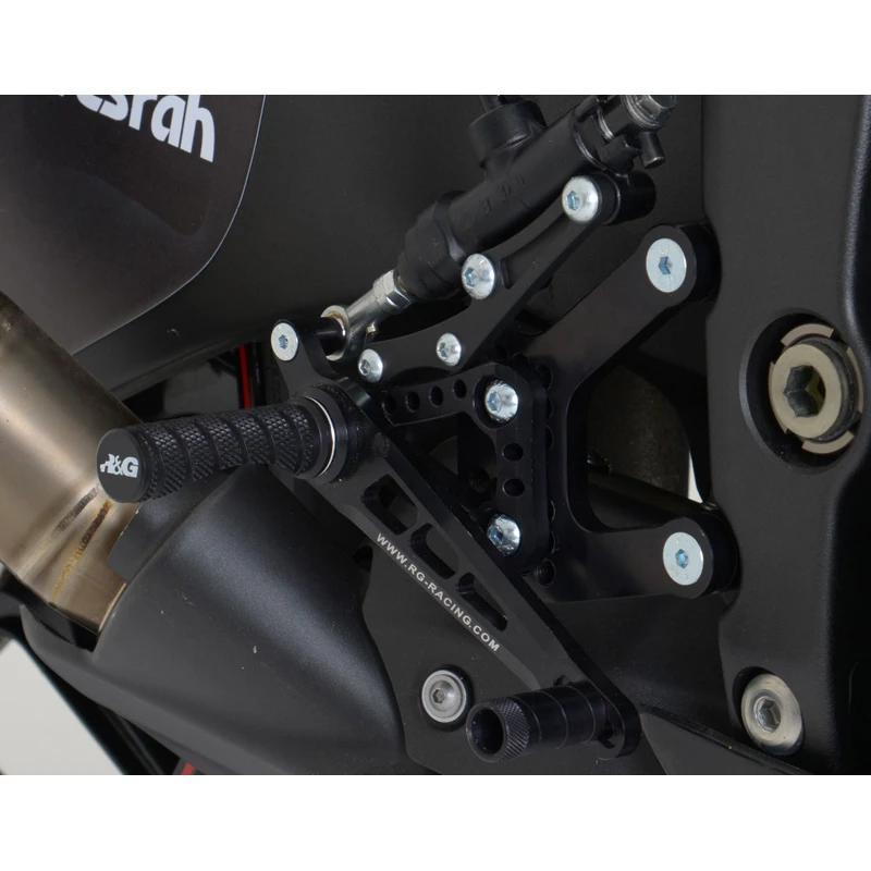 R&G RSET28BK Road / Race Adjustable Rearsets For Kawasaki ZX-10R Ninja (2016-current) - Image 3