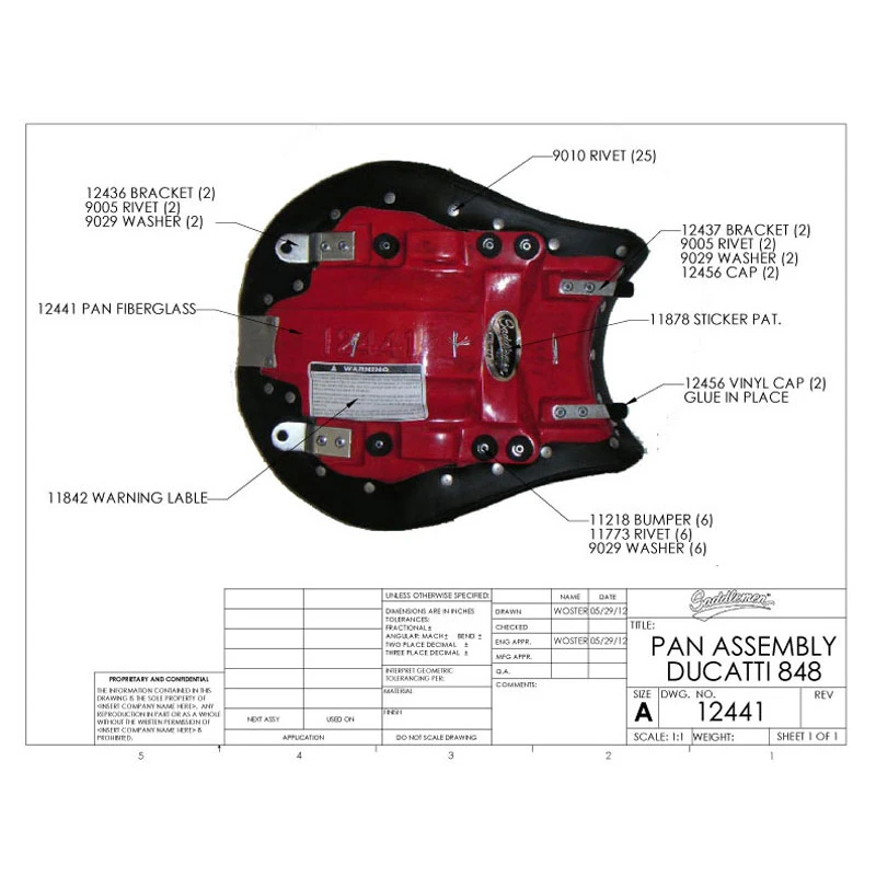 Saddlemen Sport Style Gel Channel Solo Seat For Ducati 848/1098/1198 (2007-2013) - Image 2