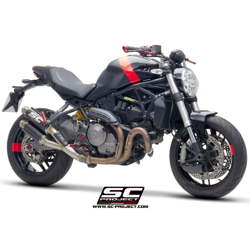 SC-Project D25-K44C GP Twin Slip-on Exhaust For Ducati Monster 821 / 1200/R/S (2017-) - Image 4