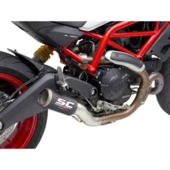 SC-Project D32-T36C CR-T Slip-on Exhaust, Carbon Fiber For Ducati Monster 797 (2017-)