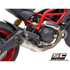 SC-Project D32-T41T S1 Slip-on Exhaust, Titanium For Ducati Monster 797 (2017-)