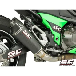 SC-Project K15-34C Conic Matte Carbon Exhaust For Kawasaki Z800 (2013-2016)