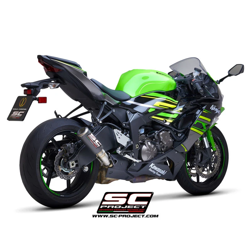 SC-Project K35-T36C CR-T Slip-on Exhaust, Carbon Fiber Kawasaki Ninja ZX-6R 636 (2019-) - Image 2