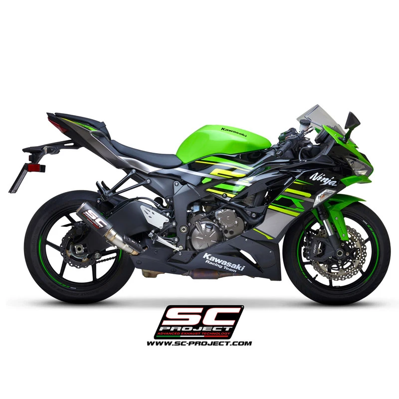 SC-Project K35-T36C CR-T Slip-on Exhaust, Carbon Fiber Kawasaki Ninja ZX-6R 636 (2019-) - Image 5