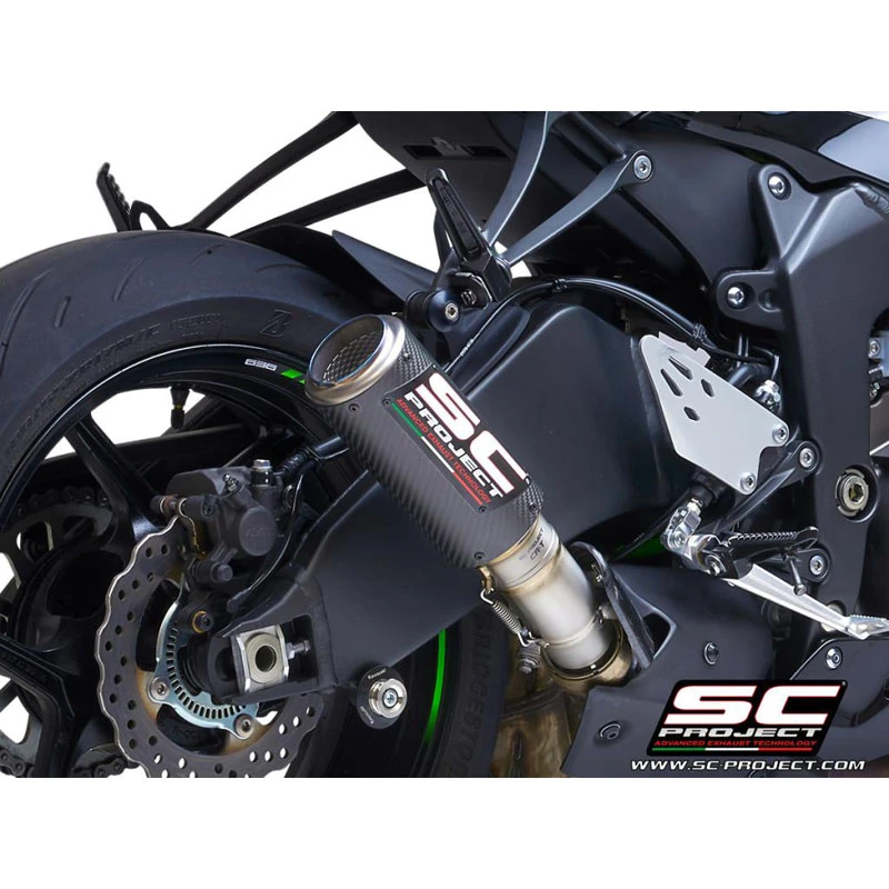 SC-Project K35-T36C CR-T Slip-on Exhaust, Carbon Fiber Kawasaki Ninja ZX-6R 636 (2019-)