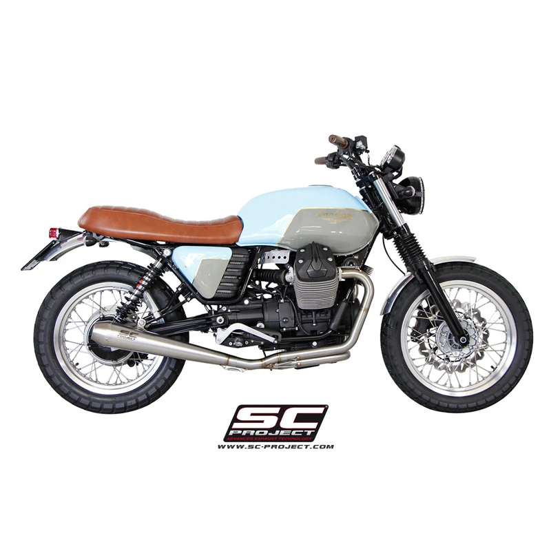 SC-Project MG01-C37A Conic 2-1 Full System Exhaust For Moto Guzzi V7 Models - Image 2