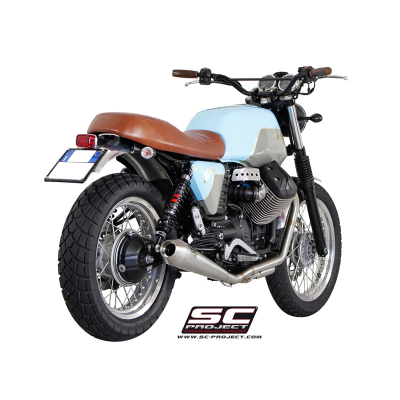 SC-Project MG01-C37A Conic 2-1 Full System Exhaust For Moto Guzzi V7 Models - Image 3