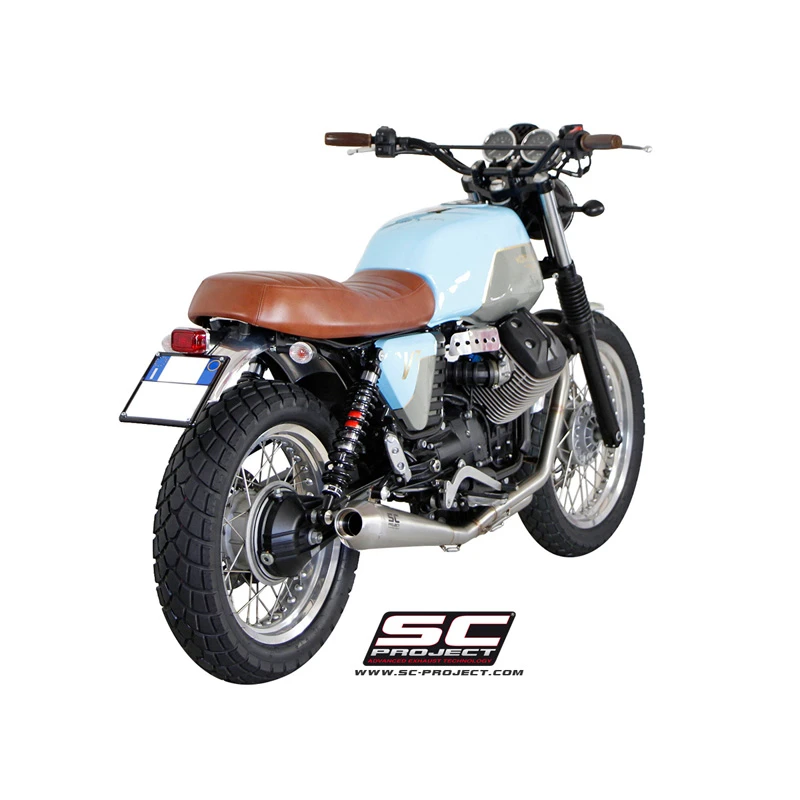SC-Project MG01-C37A Conic 2-1 Full System Exhaust For Moto Guzzi V7 Models - Image 5