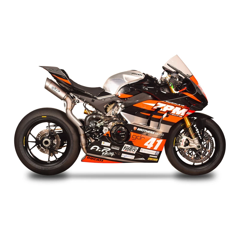 Spark GDU8827T Double Grid-O Titanium Semi-Full Exhaust For Ducati Panigale V4 R/S - Image 3
