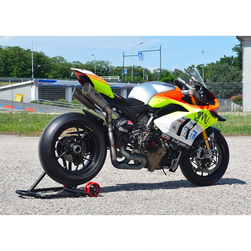 Spark GDU8827T Double Grid-O Titanium Semi-Full Exhaust For Ducati Panigale V4 R/S - Image 5